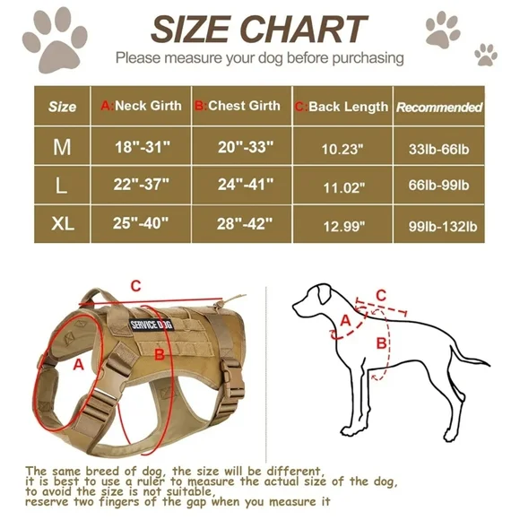 Havenfly Tactical Dog Harness with Extra Patches - Picture 7 of 10